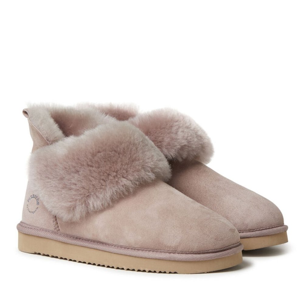 Fireside By Dearfoams Women's Perth Genuine Shearling Foldover Boot 9 NWOT